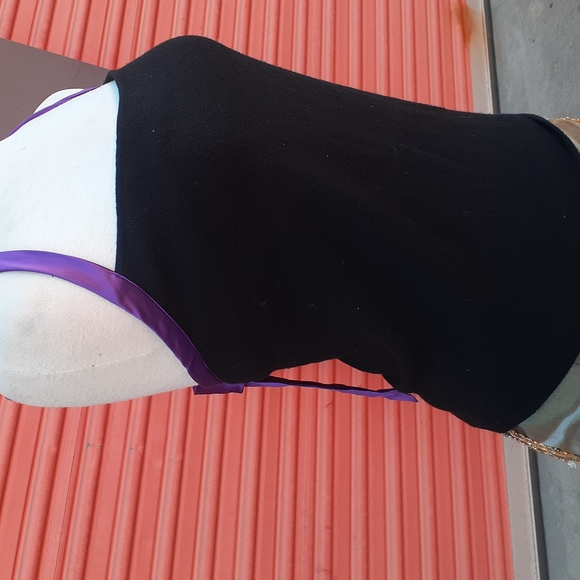 •Ralph Lauren• Cashmere  Halter neck Purple Tie band  Trim NWT $455 - Picture 2 of 7